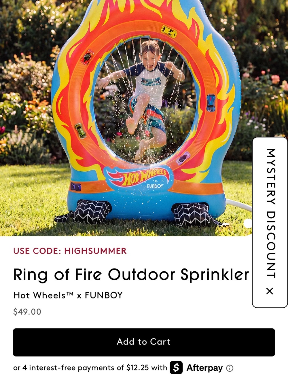 Kids Inflatable Blue & Orange Flame Splash Ring - Funboy - Picture 2 of 4